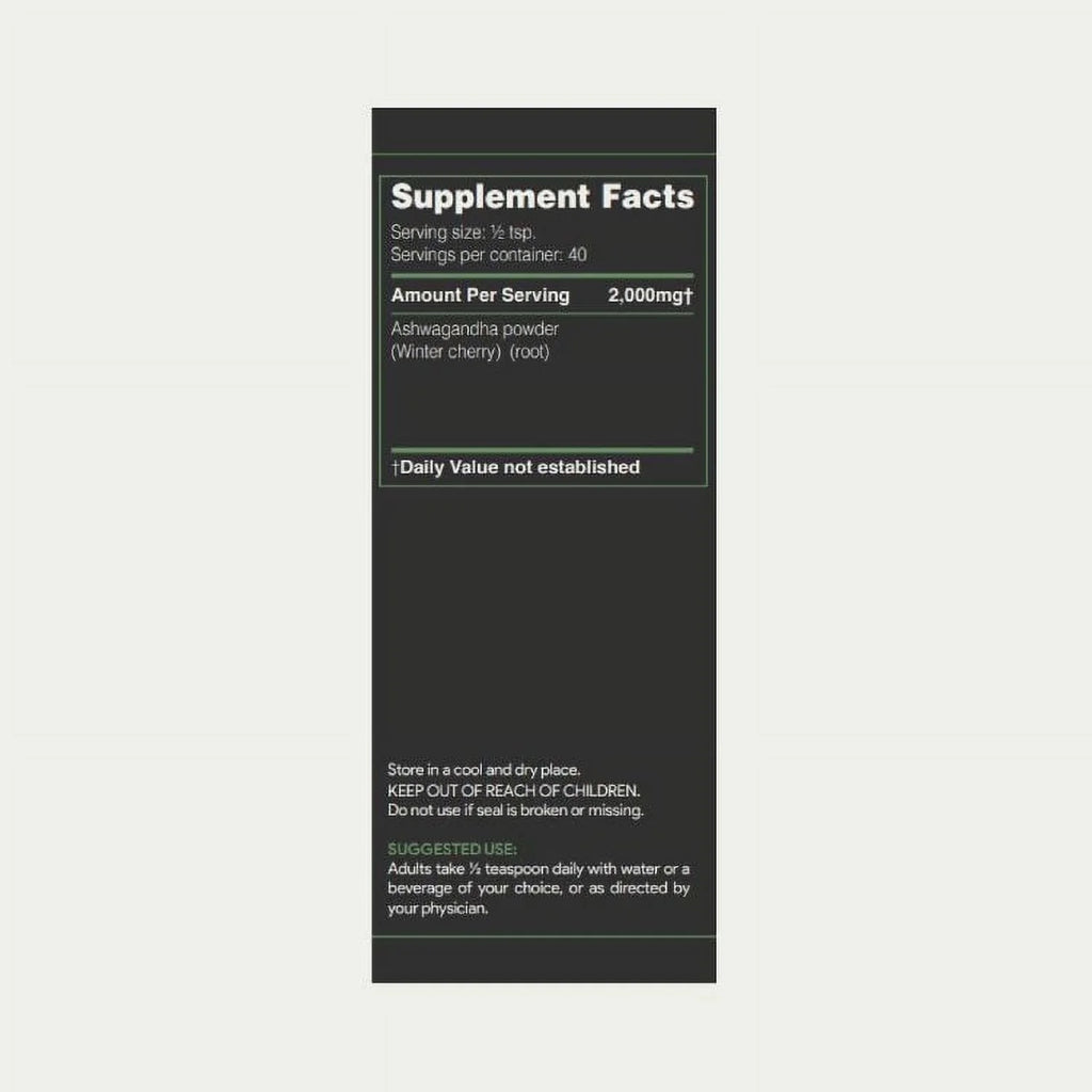 Ashwagandha Powder Herbal Supplements for Energy, Vitality & Stress Relief, 80G