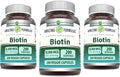 Amazing Formulas Biotin 10000Mcg per Serving 200 Veggie Capsules Supplement | Non GMO | Gluten Free | Made in USA | Suitable for Vegetarians |Pack of 3